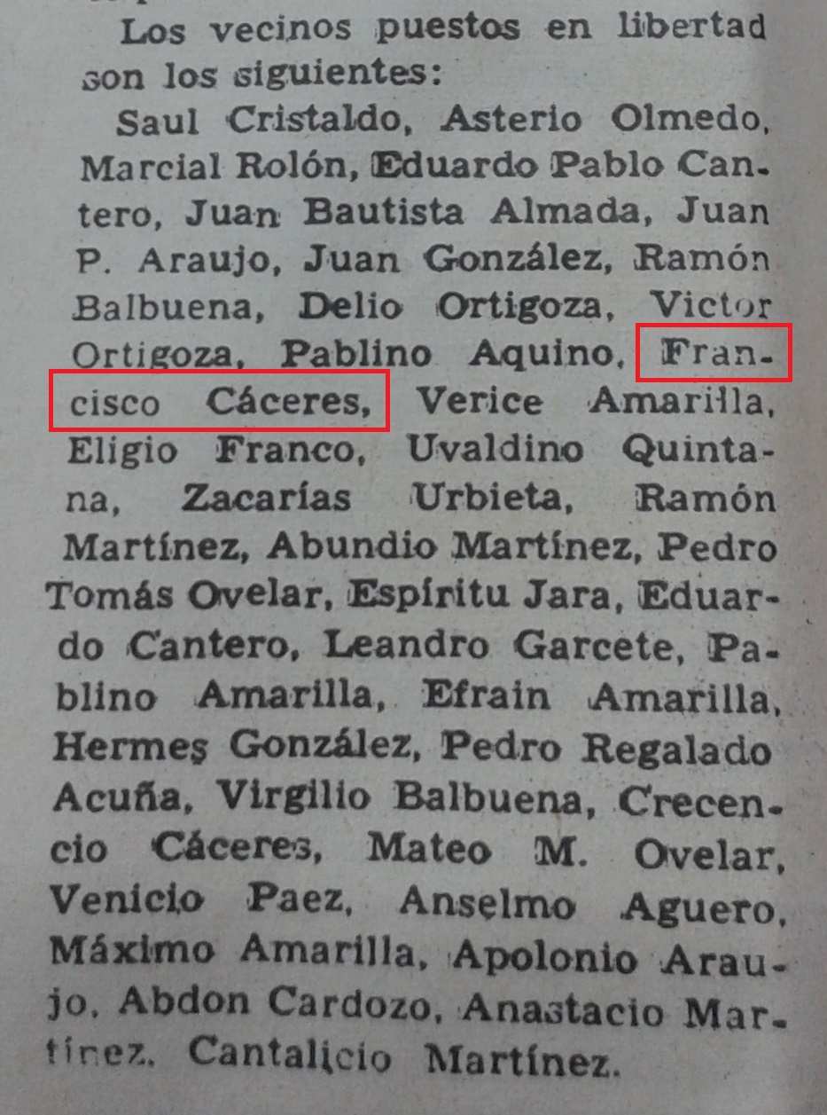 CÁCERES, Francisco 2